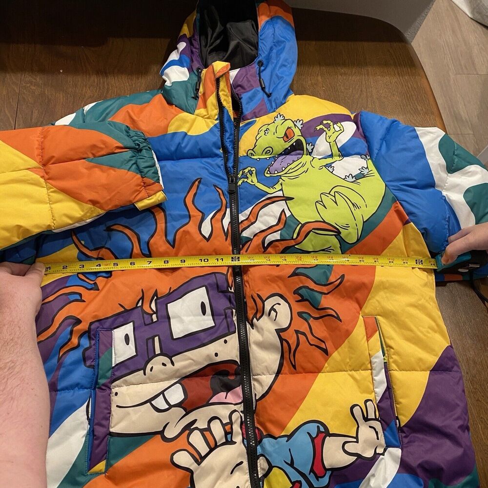 MEMBERS ONLY X NICKELODEON Rugrats Jacket Men Size L Puffer Chucky Tommy Reptar - Picture 4 of 9
